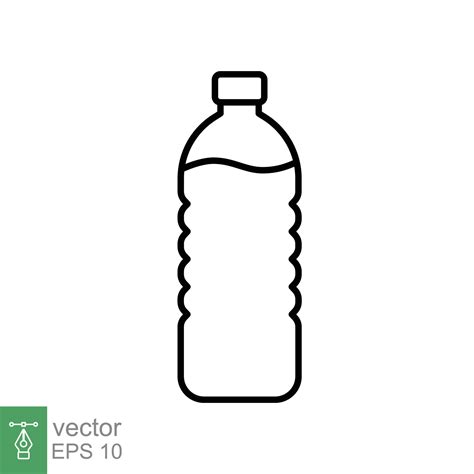 Water bottle line icon. Simple outline style. Plastic bottle, drink ...