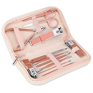 Nail Clippers and Beauty Tool Portable Set, Rose Gold Martensitic ...