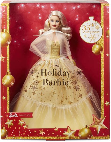 Barbie 2023 Holiday Barbie Doll, Seasonal Collector Gift, Barbie ...