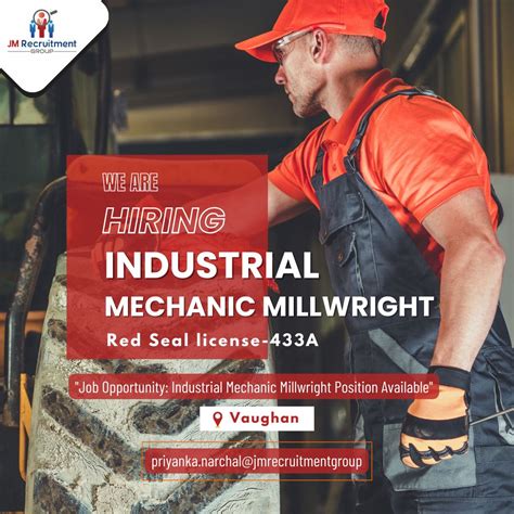 JM RECRUITMENT GROUP on LinkedIn: Job Opportunity: Industrial Mechanic Millwright Position…