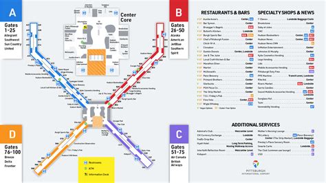 Map Of Pittsburgh Airport Terminal