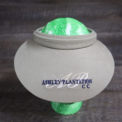 Vintage Brown Golf Visor Cap Hat from Ashley Plantation Country Club ...