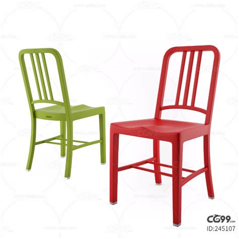 红绿椅子max obj fbx 格式-cg模型免费下载-CG99