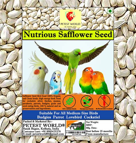 Buy Petest World ous Safflower /Kusum Beej/Kardi Seed for Birds(4500gm ...
