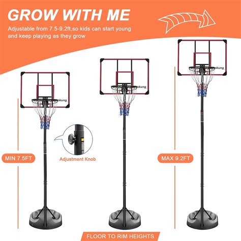 AOKUNG Portable Basketball Hoop & Goal Basketball Stand India | Ubuy