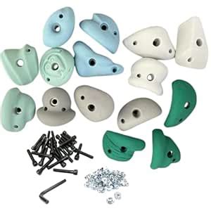 White Tech Premium Design Climbing Holds (15PCS) (5) Pastel Color ...