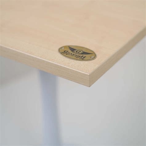 Buy White Pole Table Base Beige Top For Cafe – Gharnish