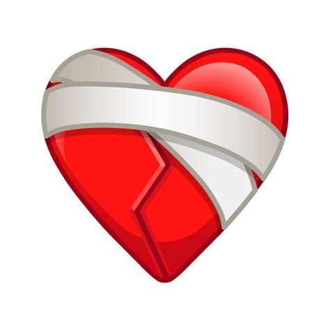 Heart in bandages Large size icon for emoji smile 19816449 Vector Art ...