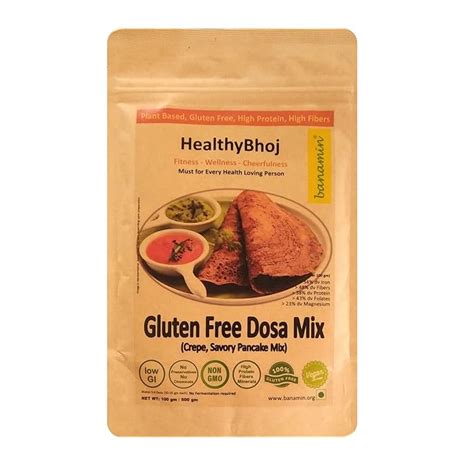 Buy BANAMIN HealthyBhoj Gluten Free Dosa Mix (100gm x 2) | No Rice ...