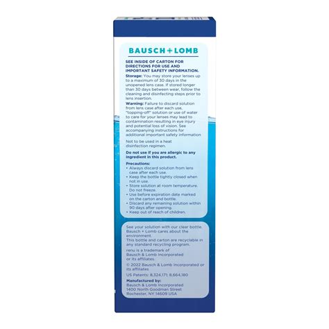 Bausch & Lomb renu Advanced Multi-Purpose Solution - Shop Contact lens ...