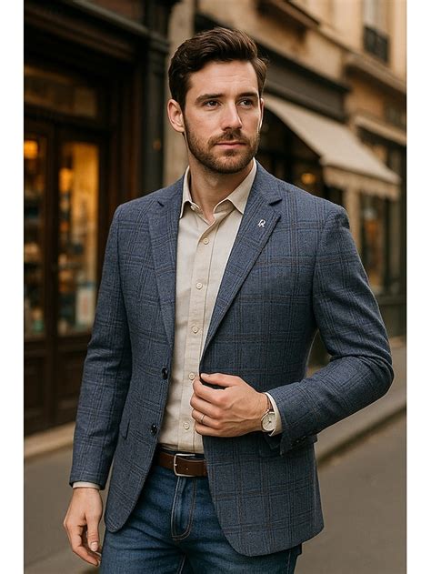 Men's Blazer Jacket School Work Office / Career Elegant Daily Spring ...
