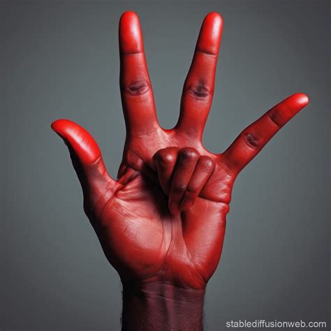 A Bloody Hand Sign | Stable Diffusion Online