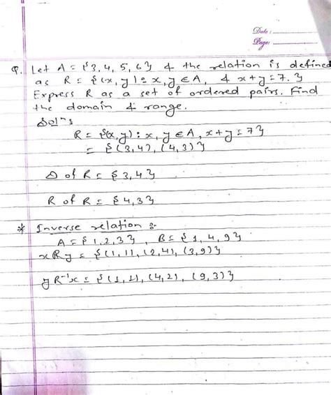 Image result for To Distinguish Between Relation and Function Class 11