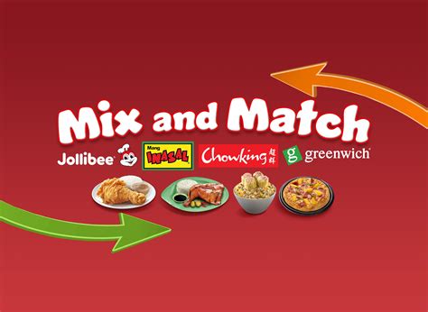 Mix & Match Jollibee, Mang Inasal, Chowking & Greenwich - CityMall ...