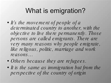 Emigration | PPT