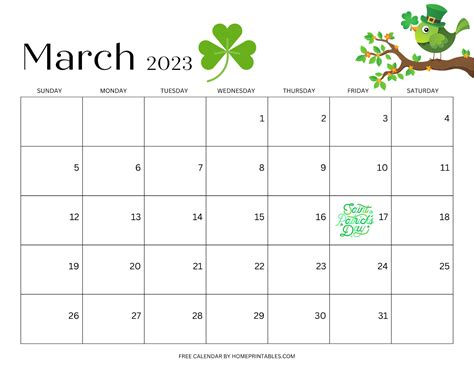 Free Printable March Calendar - Printable Art and Words
