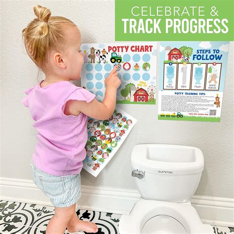 Hadley Designs Farm Animals Sticker Potty Training Chart for Kids India ...