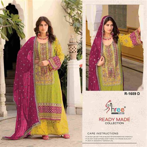 SHREE FABS HIT DESIGN R-1659 COLOURS BY SHREE FABS R-1659-A TO R-1659-D ...