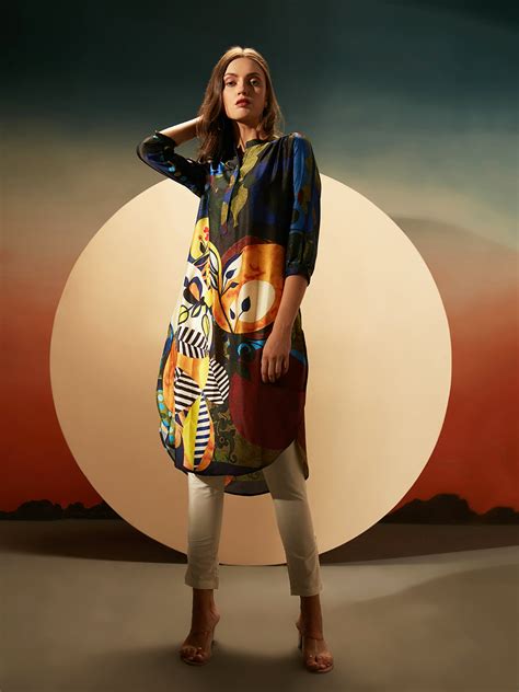 Buy brook blue gather tunic @ Rs2940 Online - Chique