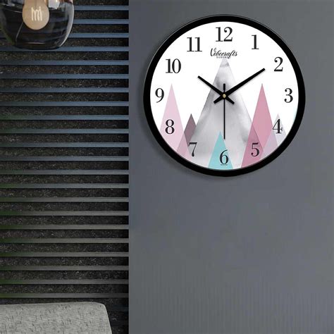 Colorful Triangle Shape Design Printed Wall Clock – Homcraft