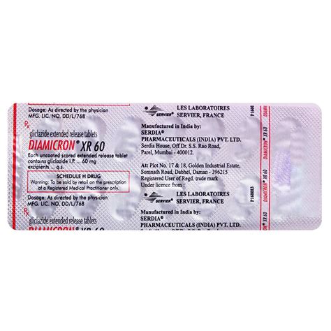 Diamicron XR 60 Tablet | Uses, Side Effects, Price | Apollo Pharmacy