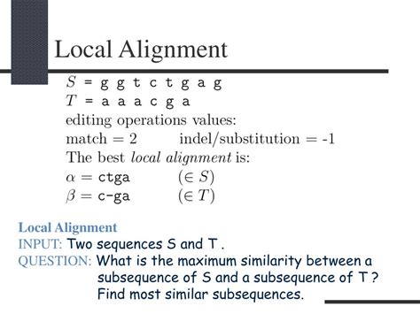 Image result for Local Sequence Alignment