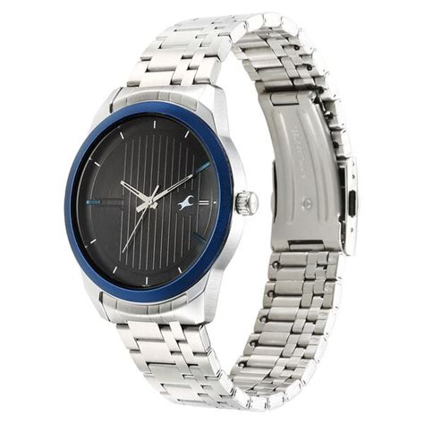 Buy Online Fastrack Stunners Quartz Analog Black Dial Silver Stainless ...