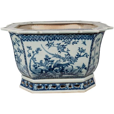 Blue And White Chinese Ceramic Planter at Edward Hillary blog