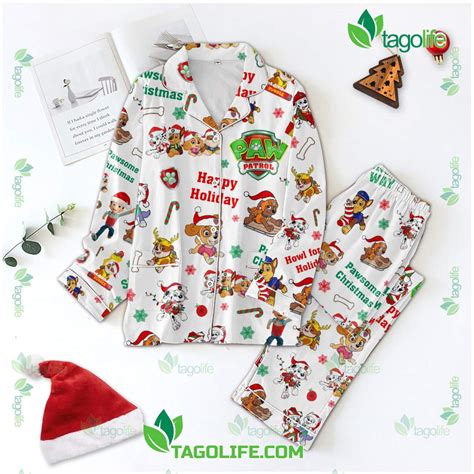 Paw Patrol Happy Holiday Christmas Women's Pajamas Set - Tagolife