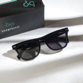 Buy Peter Polarized Black Square Sunglasses | Trendy UV Protection