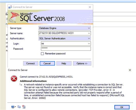 General Network Error SQL Server 的图像结果