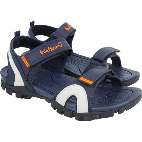 Buy Walkaroo Men Strappy Floater Sandals XC4671 Blue Online at Best ...