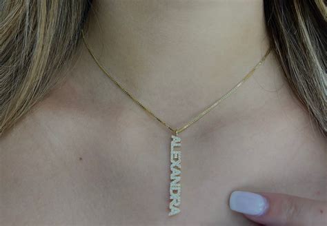 The Charm Name Plate Necklace – Alexandra Madison