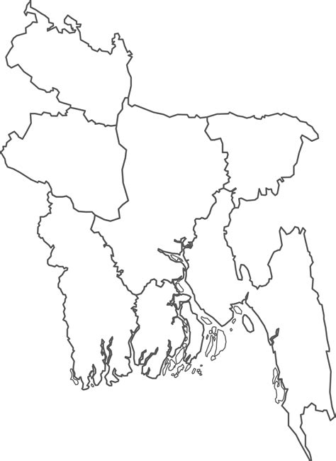 Map of Bangladesh with detailed country map, line map. 30936979 PNG