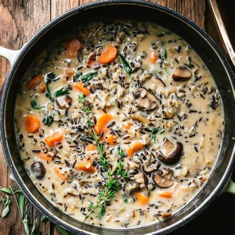 Creamy Wild Rice and Mushroom Soup - Insanely Good
