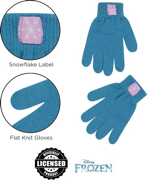 Buy Disney Girls' Frozen Winter Hat and Kids Gloves Set, Elsa and Anna ...