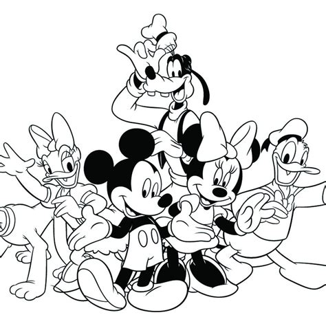 Disney Coloring Pages Characters Kids Clipartmag Draw Walt Sketch ...