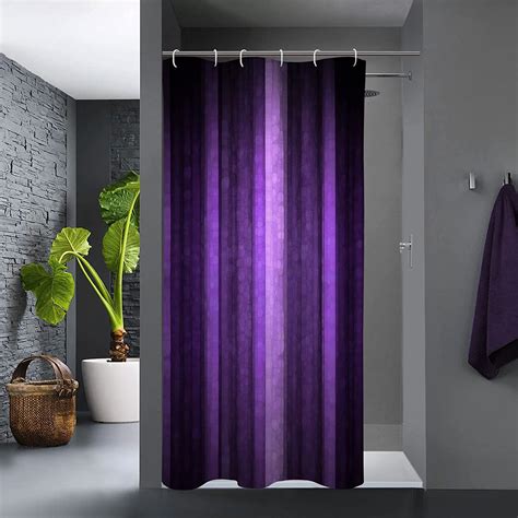 Small Stall Shower Curtain 36 x 72, Narrow Half Purple Shower Curtains ...