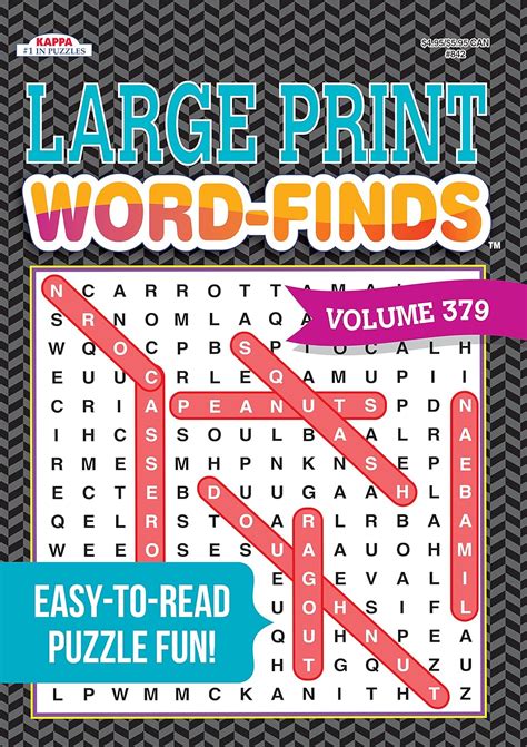 Large Print Word-Finds Puzzle Book-Word Search: Kappa Books Publishers ...