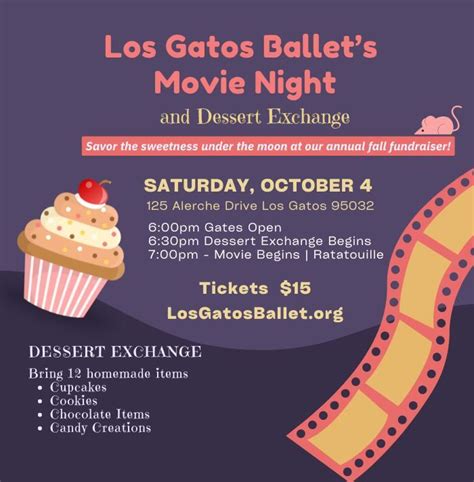 LGBs Movie Night & Dessert Exchange , 125 Alerche Dr, Los Gatos, CA ...