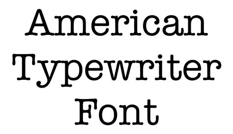 American Typewriter Font | DafontStyle