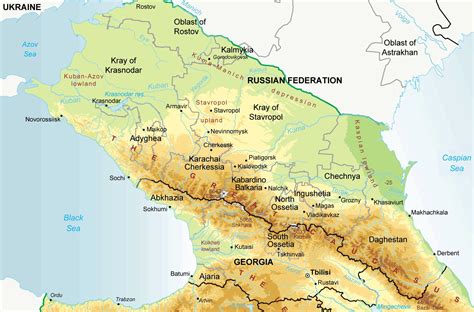 Map Of Europe Caucasus Mountains