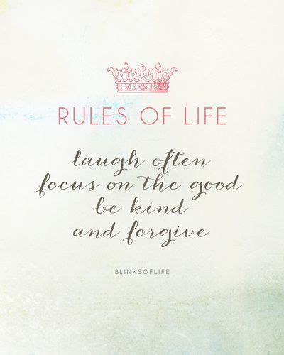 Rules of Life Art Print by blinksoflife | Society6.com/blinksoflife ...