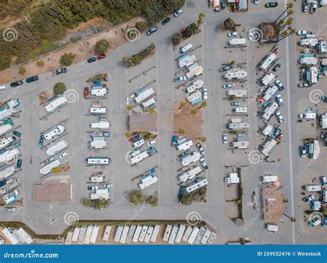 Aerial View of Trailer Park with Mobile Homes and Cars Stock Photo - Image of building, vacation ...