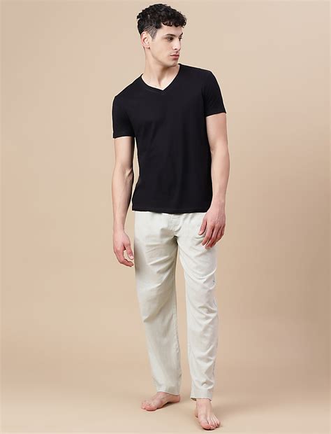 Buy Cotton Mix Plain Relaxed Fit Pyjama at Marks & Spencer