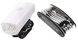 Alexvyan (Light with Cycle Kit) White Rechargeable Waterproof USB ...