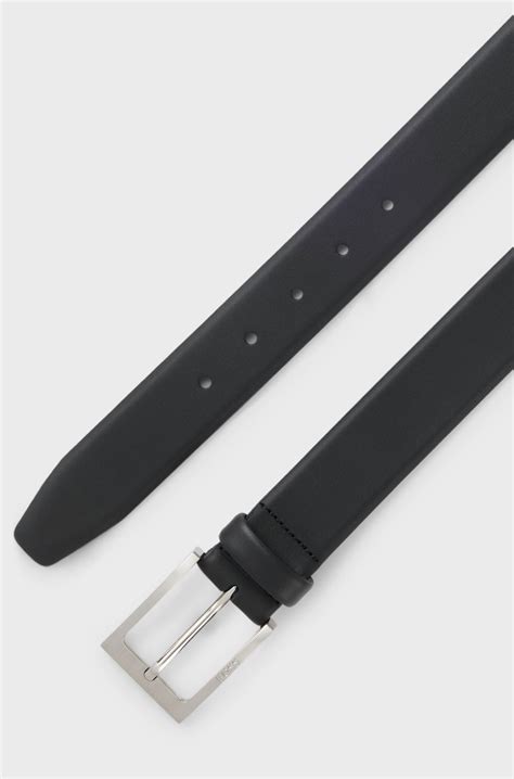 BOSS - Nappa-leather belt with pin buckle - Black
