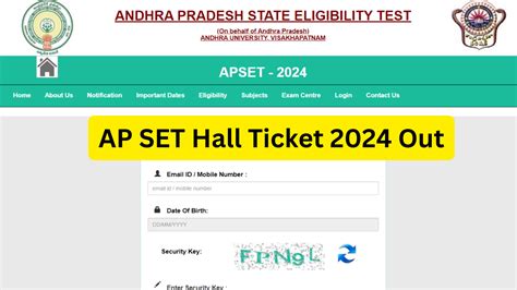 AP SET Hall Ticket 2024 Out, Download E-Hall Ticket