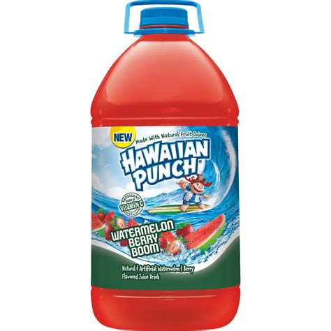 Hawaiian Punch Watermelon Berry Boom Juice Drink, 1 gal bottle ...