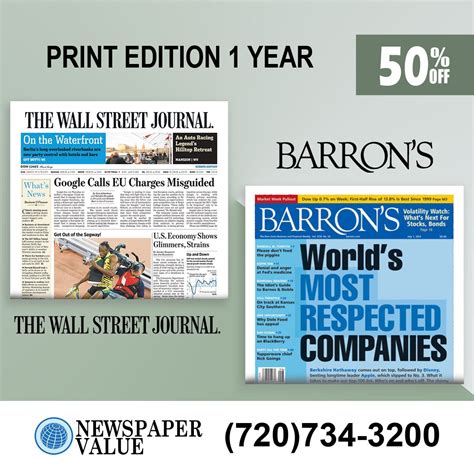 WSJ Print Edition | Wall Street Journal Print Subscription $254 Yr.